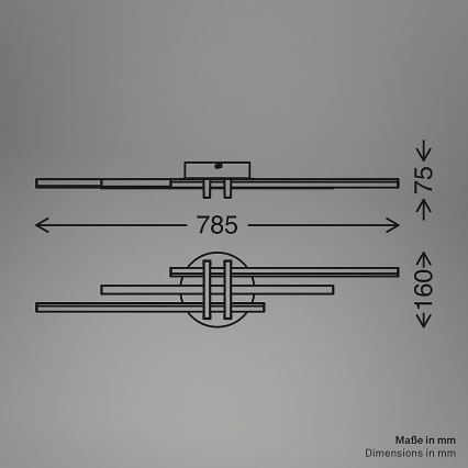 Brilo - Plafonnier LED TINKA LED/21W/230V 3000K cuivré
