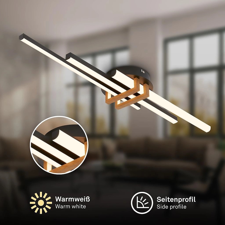 Brilo - Plafonnier LED TINKA LED/21W/230V 3000K noir