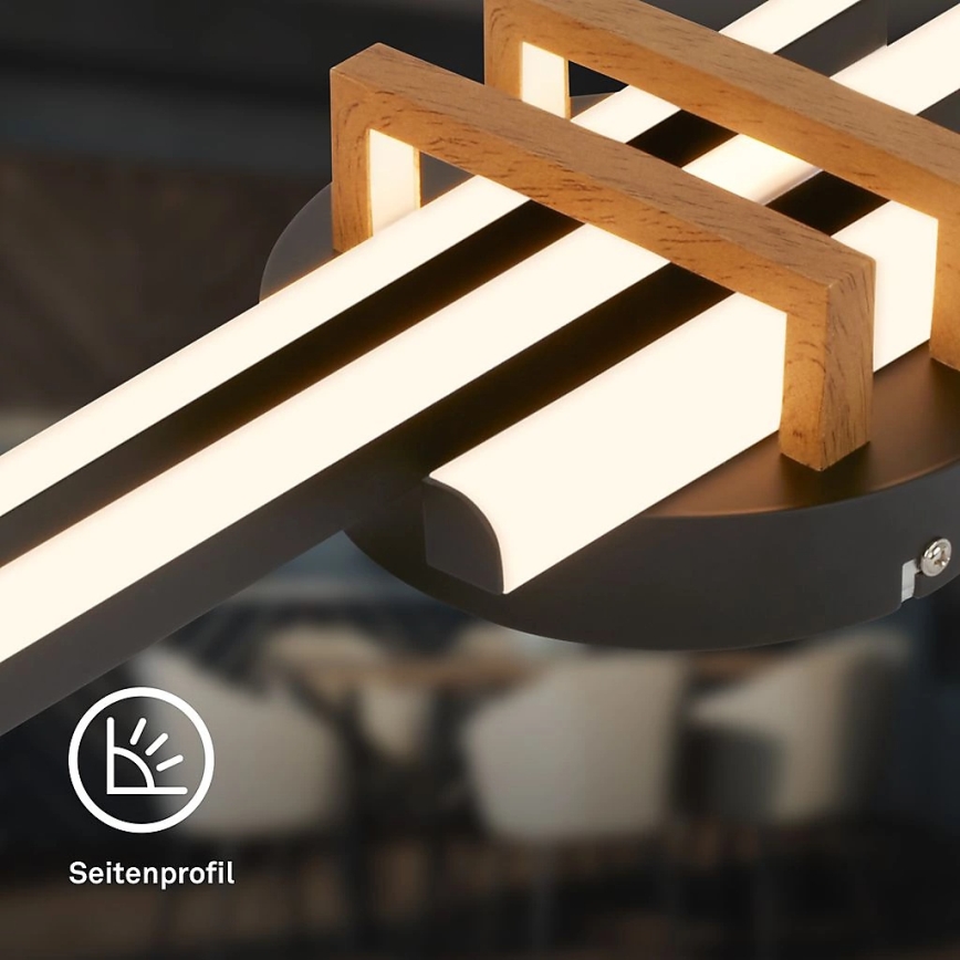 Brilo - Plafonnier LED TINKA LED/21W/230V 3000K noir