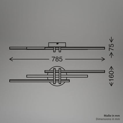 Brilo - Plafonnier LED TINKA LED/21W/230V 3000K noir