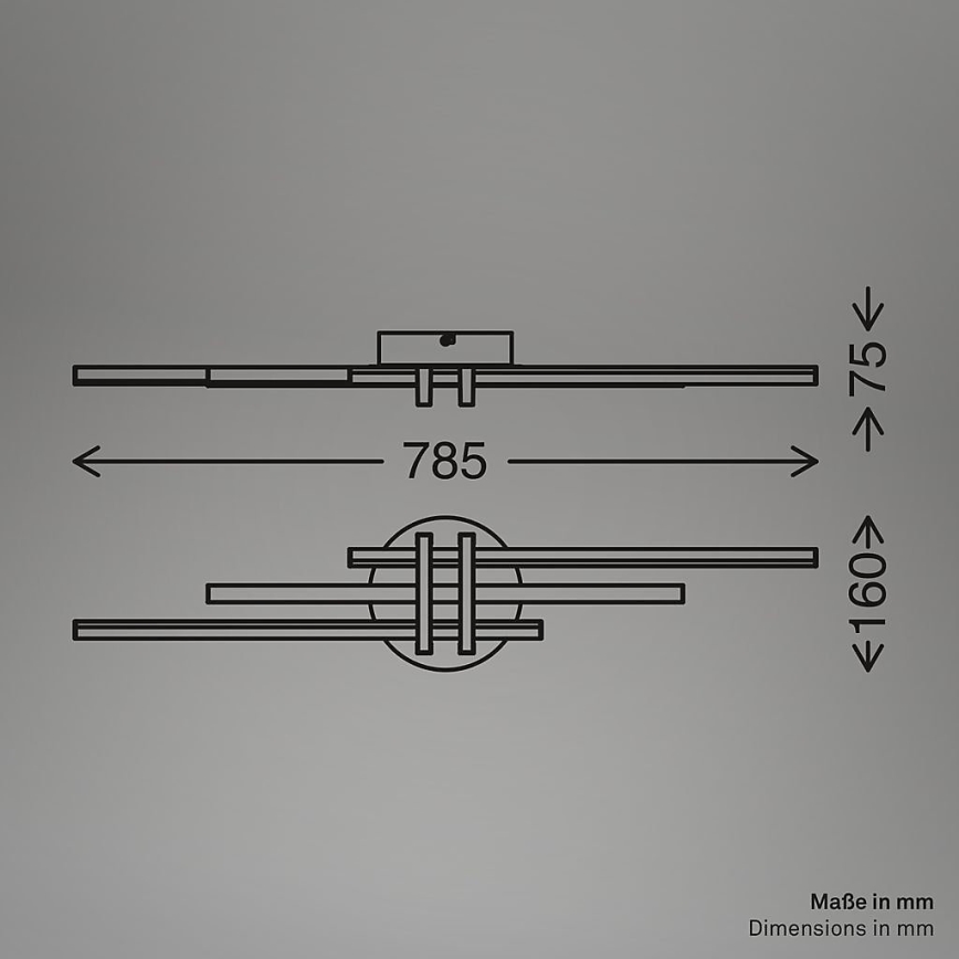Brilo - Plafonnier LED TINKA LED/21W/230V 3000K noir