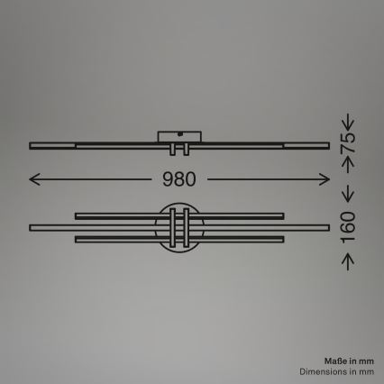Brilo - Plafonnier LED TINKA LED/30W/230V 3000K cuivré
