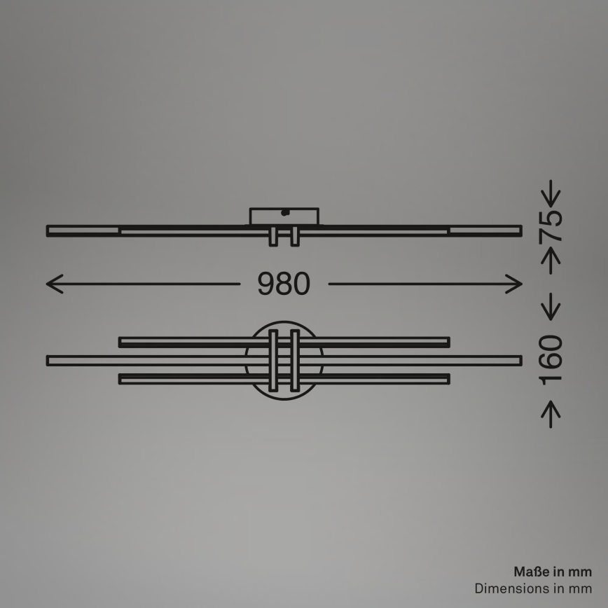 Brilo - Plafonnier LED TINKA LED/30W/230V 3000K noir
