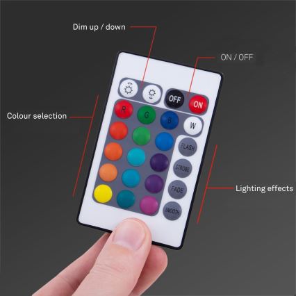 Brilo - Ruban LED RGB à intensité variable 6,6m LED/6W/USB + Télécommande