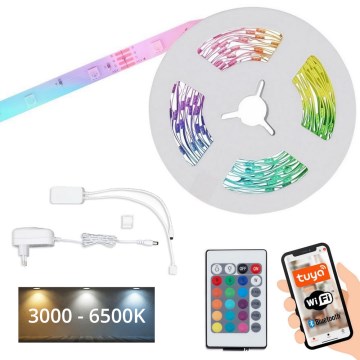 Ruban à intensité variable RGB LED Wi-fi + fonction musique LED/20W 5 m  Tuya