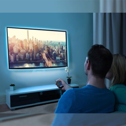 Brilo - Ruban RGBW à intensité variable d. TV 3m LED/2,5W/USB + télécommande