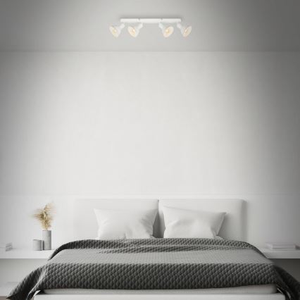 Brilo - Spot RETRO 4xE14/25W/230V blanc