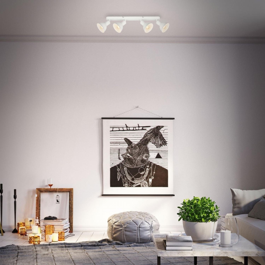 Brilo - Spot RETRO 4xE14/25W/230V blanc