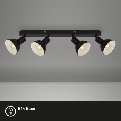 Brilo - Spot RETRO 4xE14/25W/230V noir
