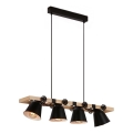 Brilo - Suspension filaire TALLE 4xE27/40W/230V hévéa
