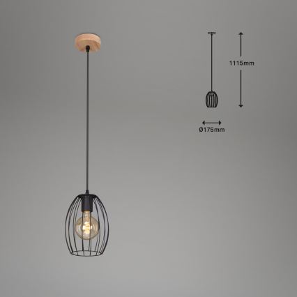 Brilo - Suspension sur câble WAKTU 1xE27/60W/230V