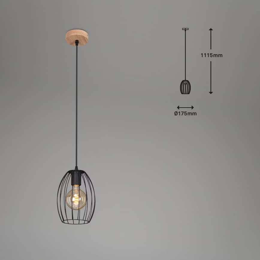 Brilo - Suspension sur câble WAKTU 1xE27/60W/230V