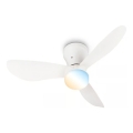 Brilo - Ventilateur de plafond LED à intensité variable LUFITO LED/15W/230V 3000/4000/6000K blanc + télécommande
