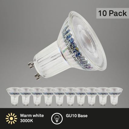 Briloner 0548-003 - LOT 10x Ampoule LED GU10/3,5W/230V 3000K