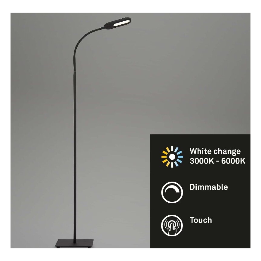 Briloner 1297-015 - Lampadaire flexible à intensité variable LED/6,6W/230V 3000K/4000K/6000K
