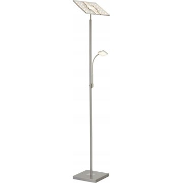 Briloner 1328-022 - Lampadaire dimmable LED/21W/230V + LED/3,5W chrome mat