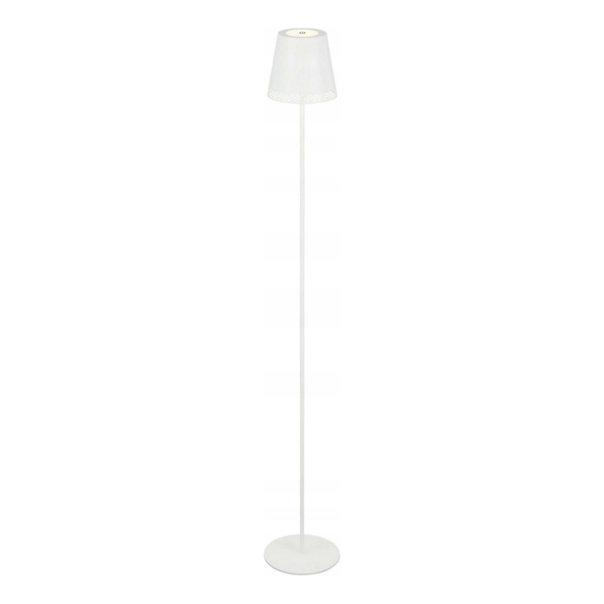 Briloner 1438016 - Lampadaire tactile à intensité variable 3en1 LED/3,5W/5V IP44 3000K 38-130 cm blanc