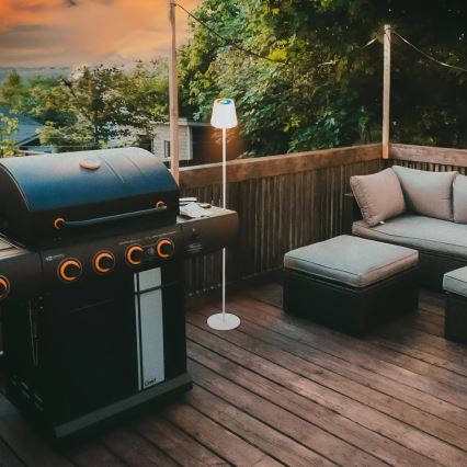 Briloner 1507016 - Lampadaire LED dimmable KIKI LED/4,3W/5V IP44 2600 mAh blanc