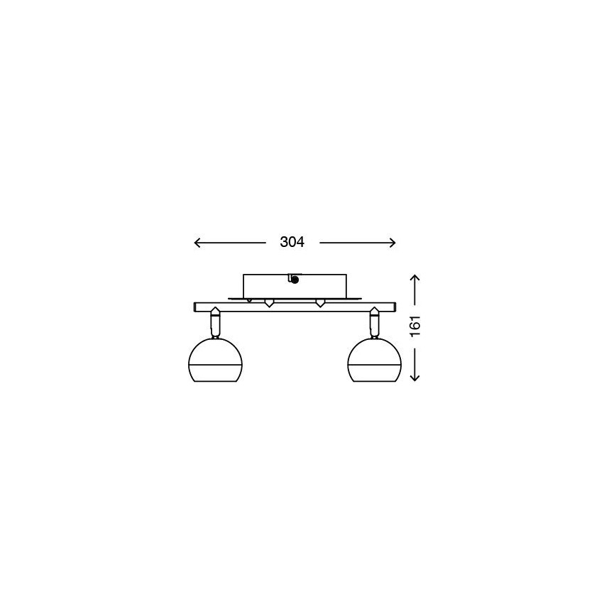 Briloner 2040-022 - Spot à intensité variable RGB 2xLED/3,3W/230V + télécommande
