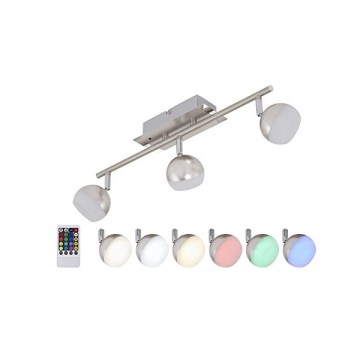 Briloner 2040-032 - Spot à intensité variable LED RGB 3xLED/3,3W/230V + télécommande