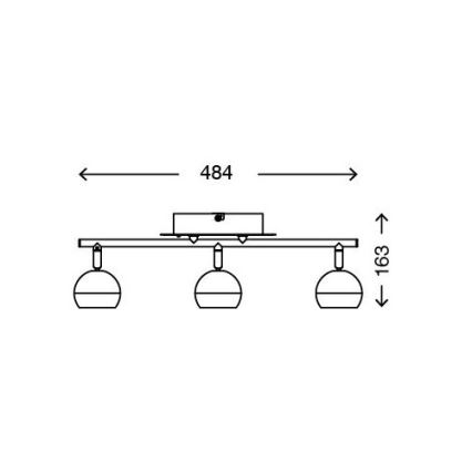 Briloner 2040-032 - Spot à intensité variable LED RGB 3xLED/3,3W/230V + télécommande