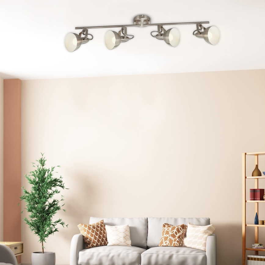 Briloner 2049-042 - Spot 4xE14/40W/230V argenté