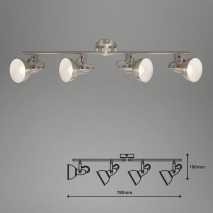 Briloner 2049-042 - Spot 4xE14/40W/230V argenté