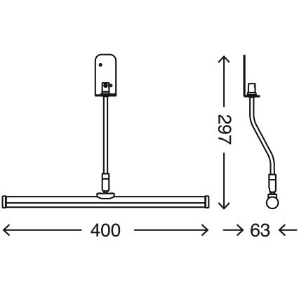 Briloner 2058-018 - Éclairage miroir salle de bain SPLASH LED/5,5W/230V IP23