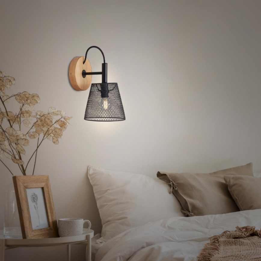 Briloner 2077-015 - Applique murale WOOD & STYLE 1xE14/25W/230V hévéa