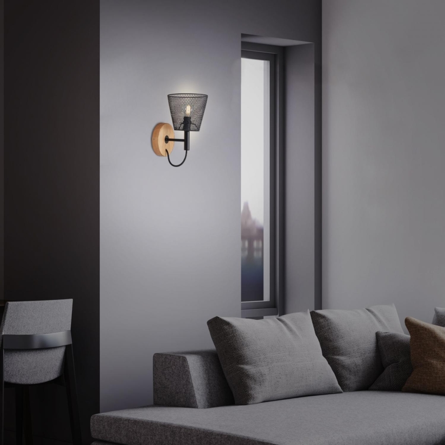 Briloner 2077-015 - Applique murale WOOD & STYLE 1xE14/25W/230V hévéa