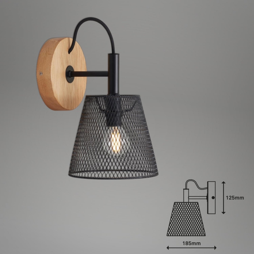 Briloner 2077-015 - Applique murale WOOD & STYLE 1xE14/25W/230V hévéa