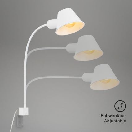 Briloner 2079-016 - Applique murale flexible 1xE27/10W/230V blanc