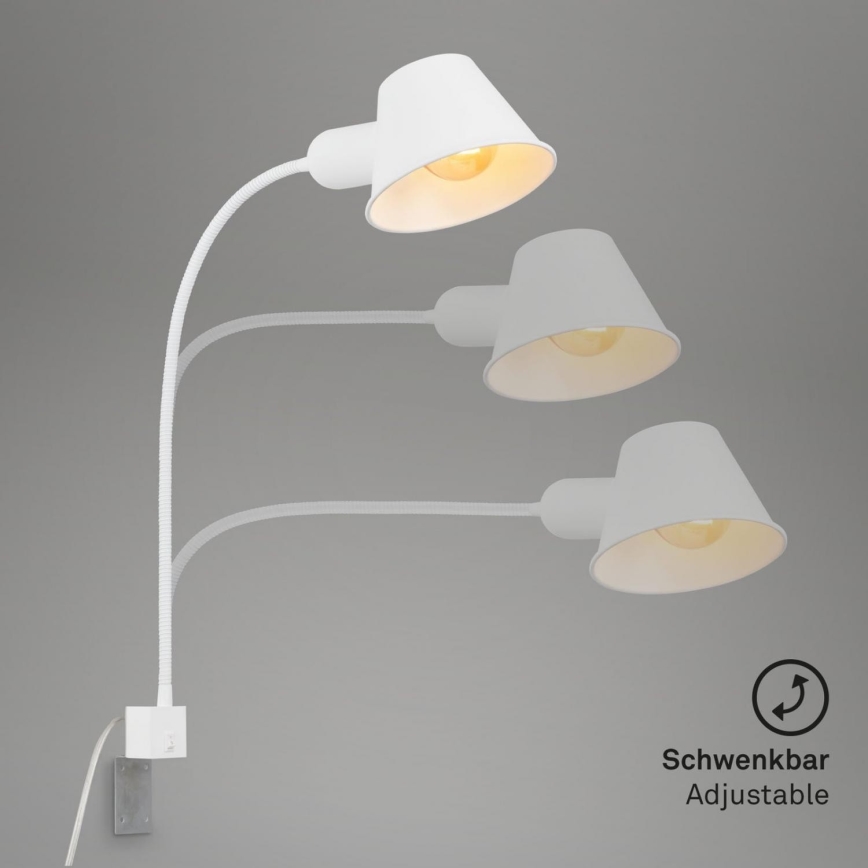 Briloner 2079-016 - Applique murale flexible 1xE27/10W/230V blanc