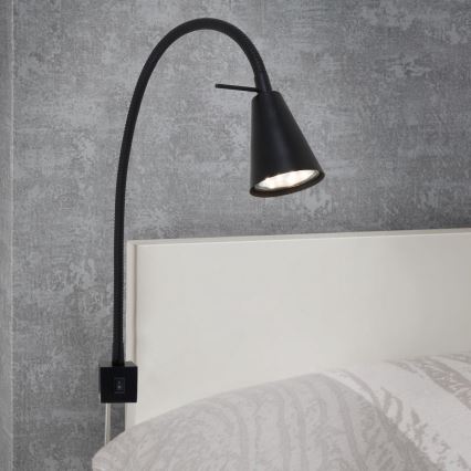 Briloner 2080-015 - Applique murale LED flexible COMFORT LIGHT 1xGU10/5W/230V noire