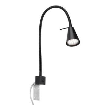 Briloner 2080-015 - Applique murale LED flexible COMFORT LIGHT 1xGU10/5W/230V noire