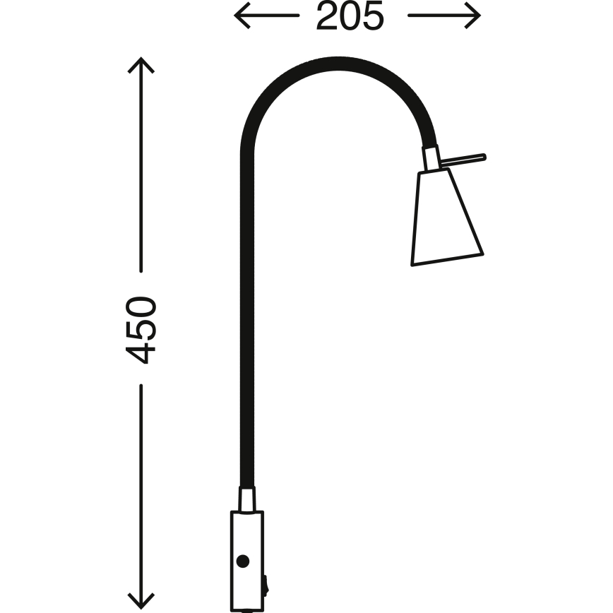 Briloner 2082-012 - Applique murale LED flexible COMFORT LIGHT 1xGU10/5W/230V chrome mat
