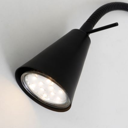 Briloner 2082-015 - Lampe murale LED flexible COMFORT LIGHT 1xGU10/5W/230V noire