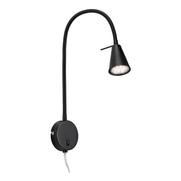 Briloner 2082-015 - Lampe murale LED flexible COMFORT LIGHT 1xGU10/5W/230V noire