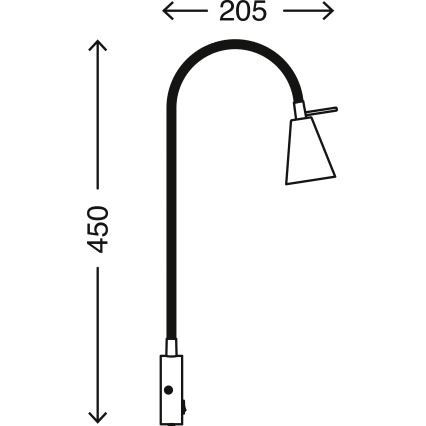 Briloner 2082-016 - Lampe murale LED flexible COMFORT LIGHT 1xGU10/5W/230V blanche
