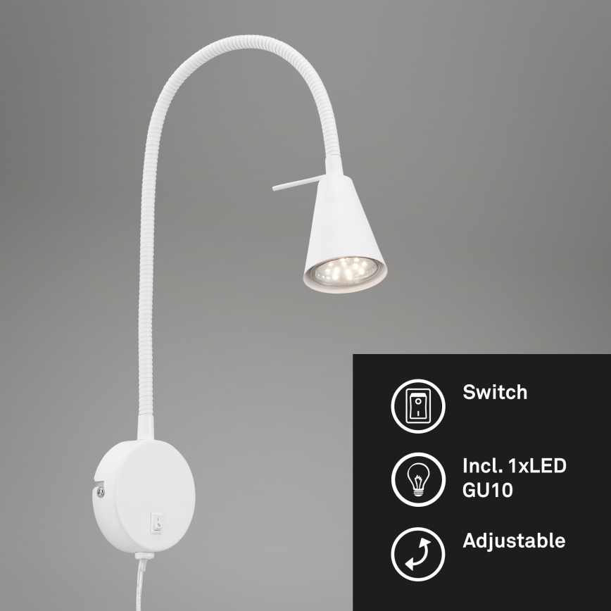 Briloner 2082-016 - Lampe murale LED COMFORT LIGHT 1xGU10/5W/230V blanc