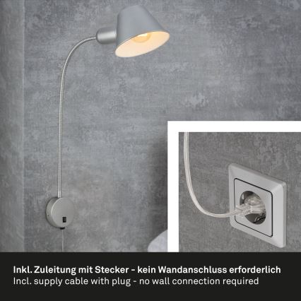 Briloner 2089-014 - Applique murale 1xE27/10W/230V chrome mat