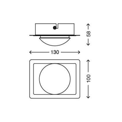 Briloner 2091-018 - Plafonnier salle de bain SURF LED/4,5W/230V IP44