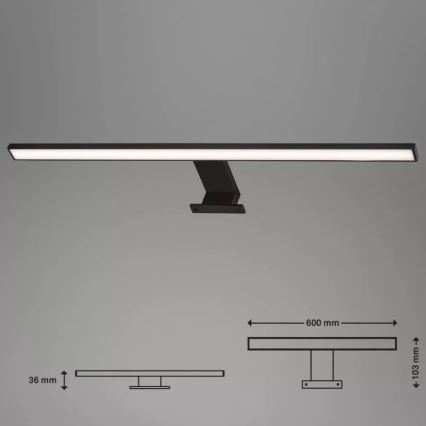 Briloner 2104-115 - Éclairage de miroir LED salle de bain DUN LED/8W/230V 60 cm IP44