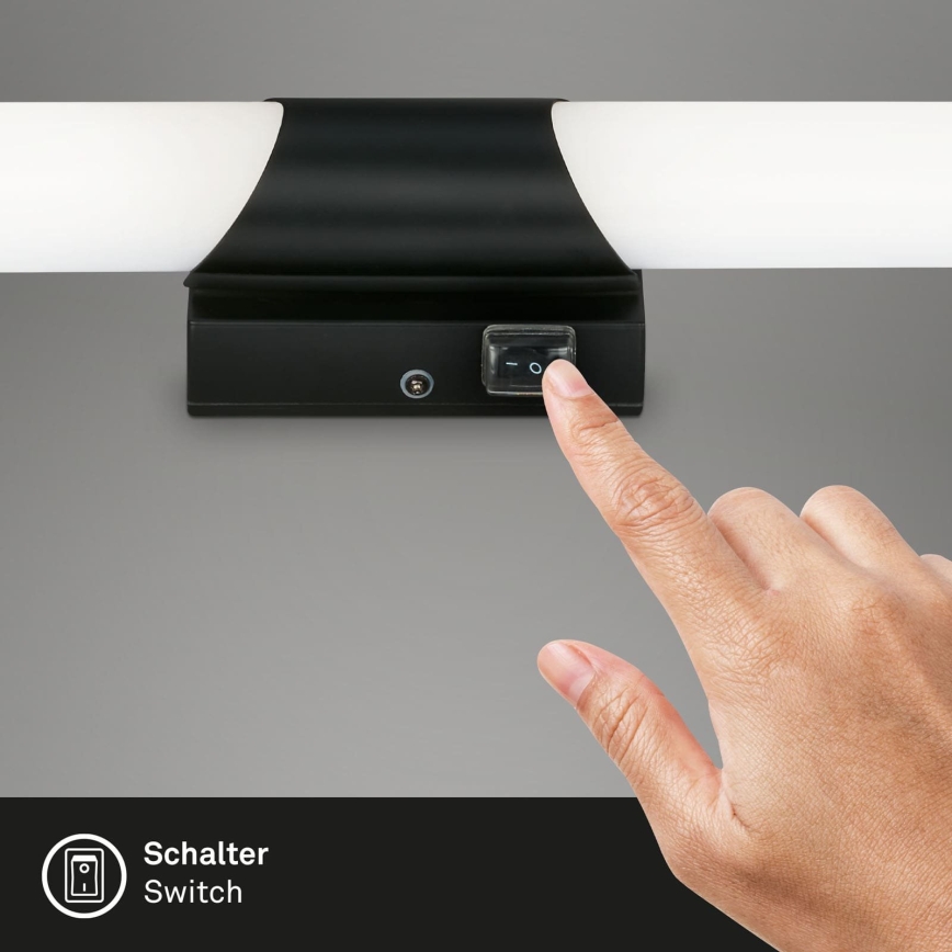 Briloner 2111-015 - Éclairage miroir de salle de bains LED/6,5W/230V 32 cm noir