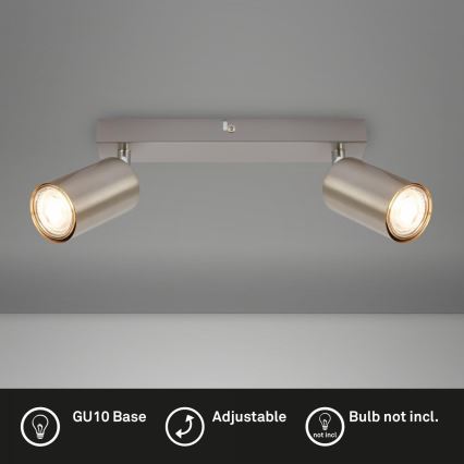 Briloner 2172-022 - Spot orientable 2xGU10/9W/230V chromé mat