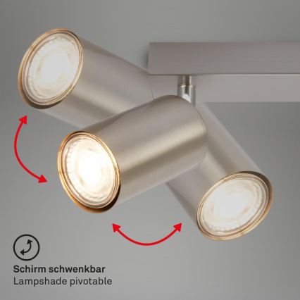 Briloner 2172-022 - Spot orientable 2xGU10/9W/230V chromé mat