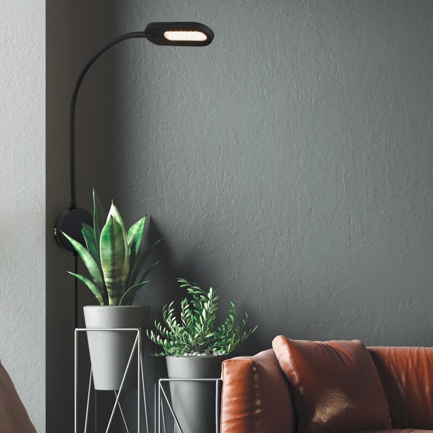 Briloner 2177015 - Applique murale flexible à intensité variable LED/6W/230V noir