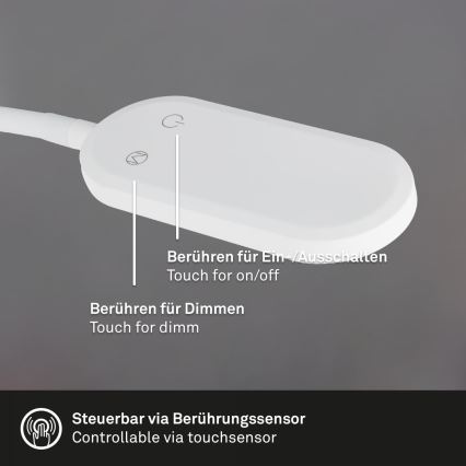 Briloner 2177016 - Applique murale flexible à intensité variable LED/6W/230V blanc