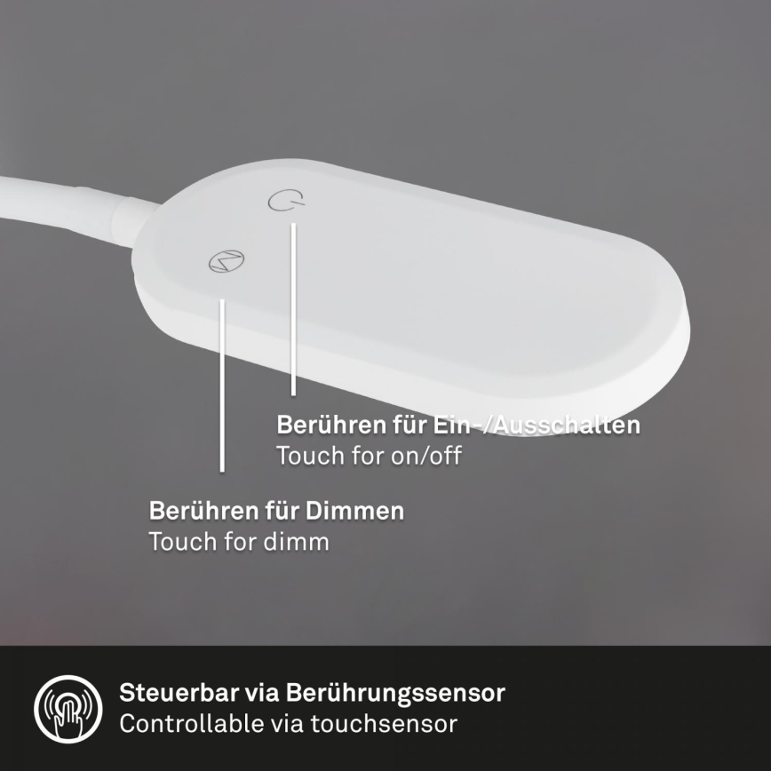 Briloner 2177016 - Applique murale flexible à intensité variable LED/6W/230V blanc