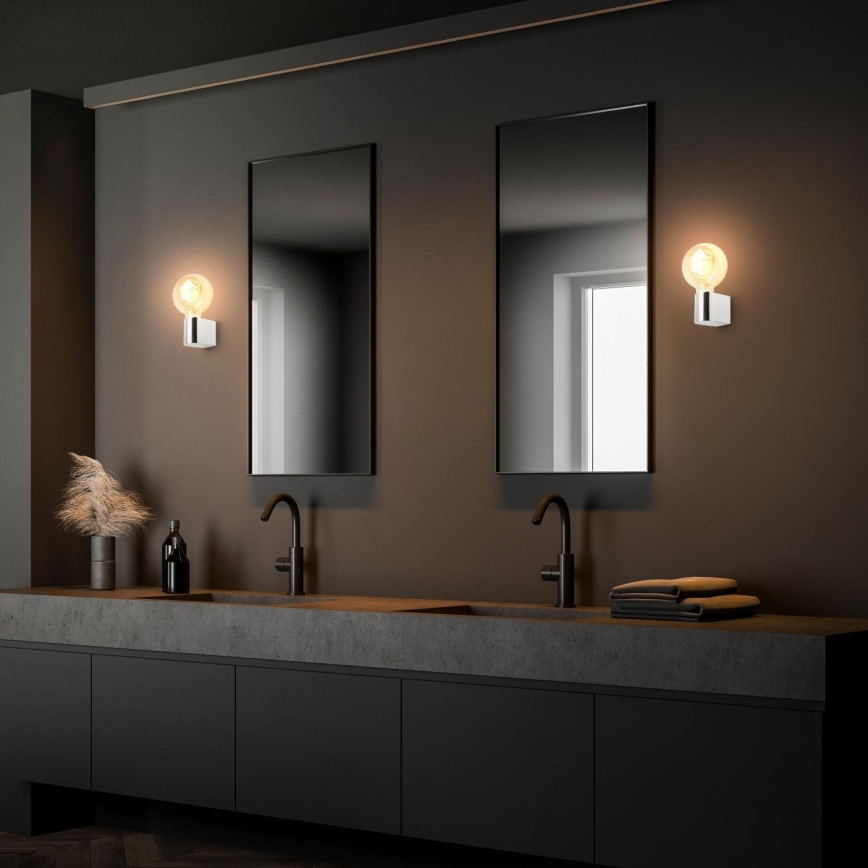 Briloner 2182-018 - Applique murale pour salle de bains DONGA 1xE27/10W/230V IP44 chrome brillant